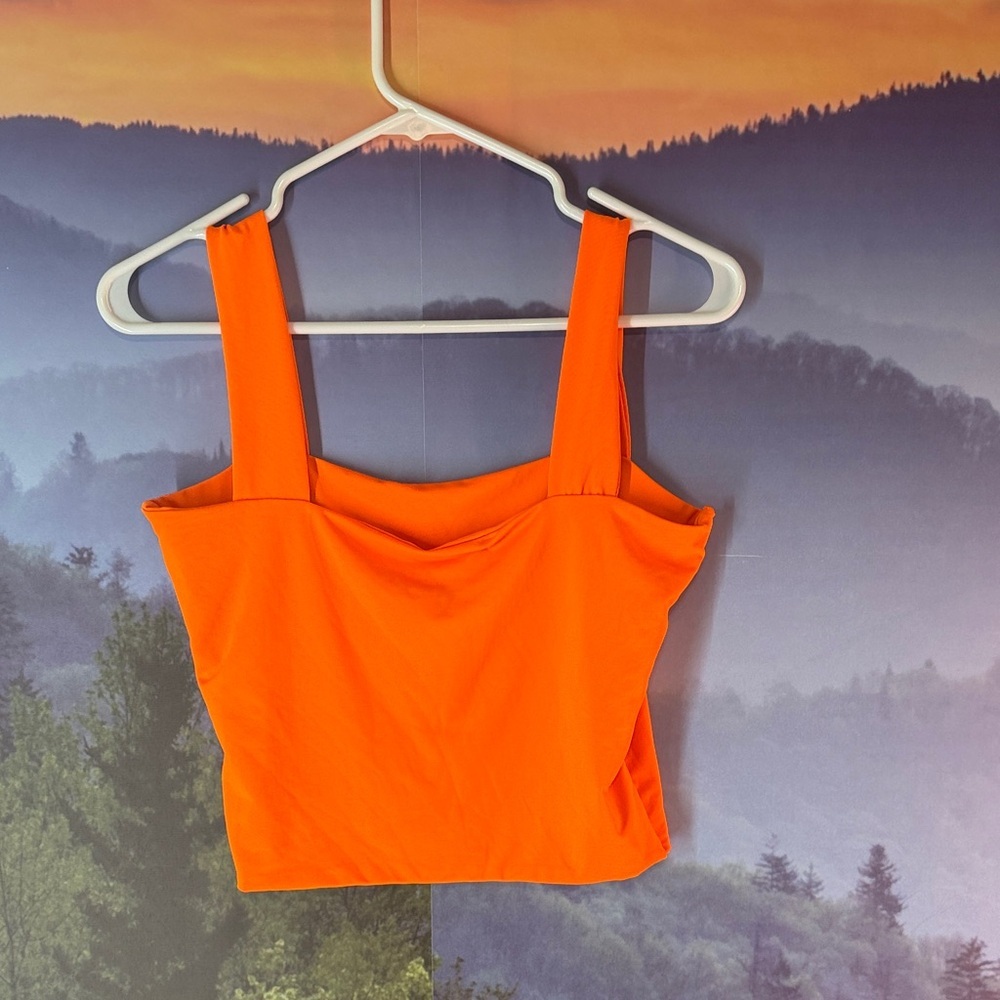 Vibrant Orange Women's Top - Picture 2 of 3